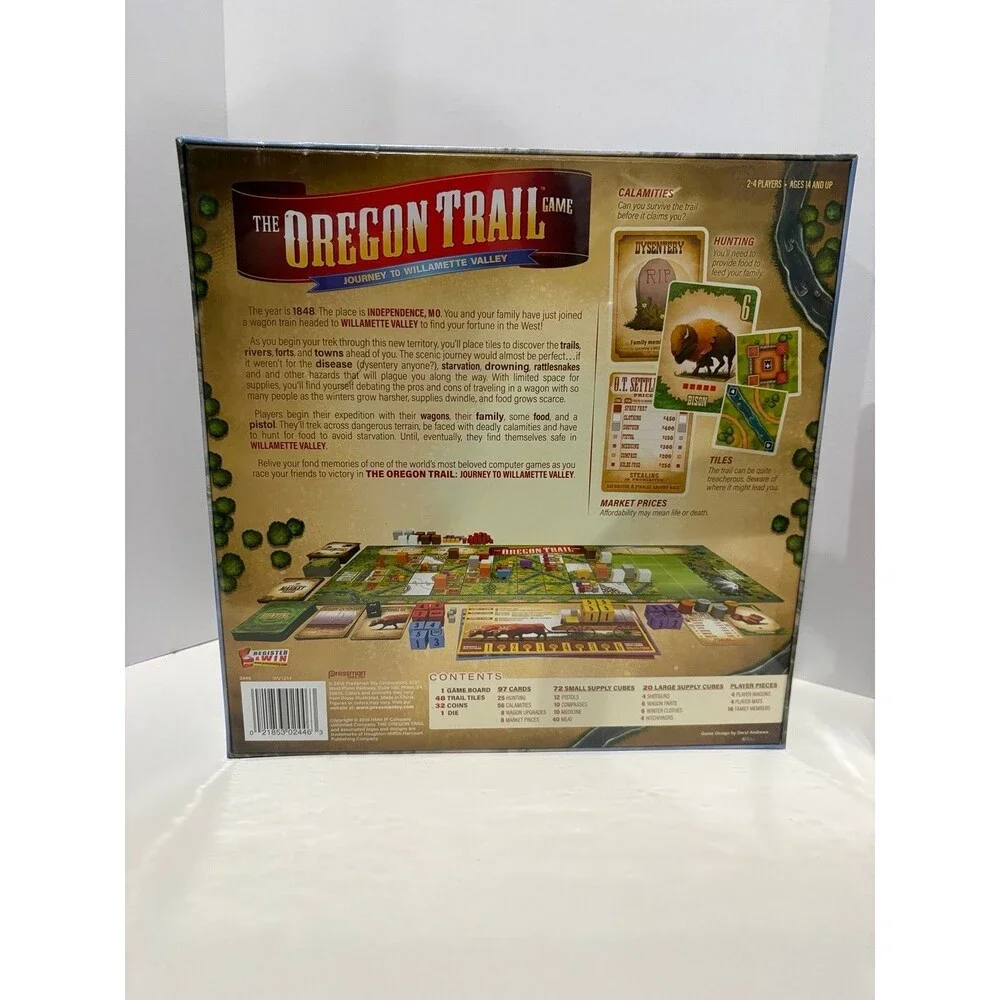 The Oregon Trail: Journey to Willamette Valley Board Game Pressman 2018 Sealed!